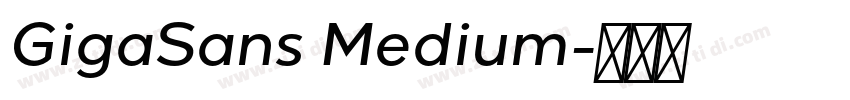 GigaSans Medium字体转换